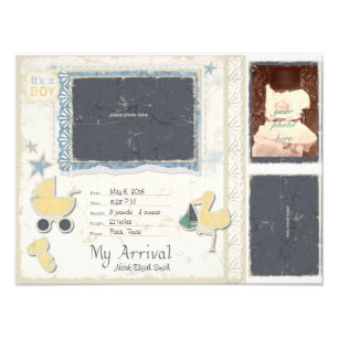 Baby Boy Anreise Scrapbook Titelseite Fotodruck