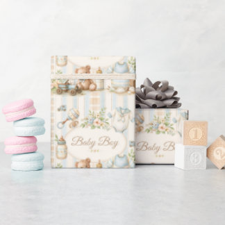Baby Boy Baby Shower Teddy Bär Seemann Anzug Geschenkpapier
