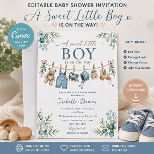 Baby Boy Babyparty-Einladung Babyparty-Einladung Einladung