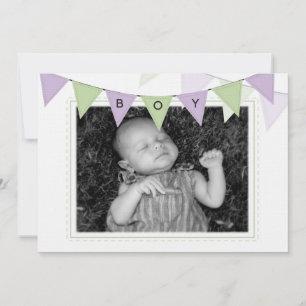 Baby Boy Banner Flags Birth Foto Ankündigung