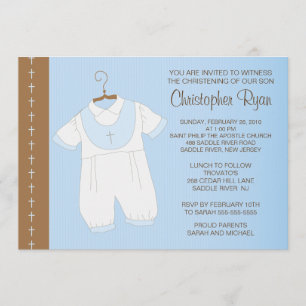 Baby Boy Baptisse / Christening-Anregung Einladung