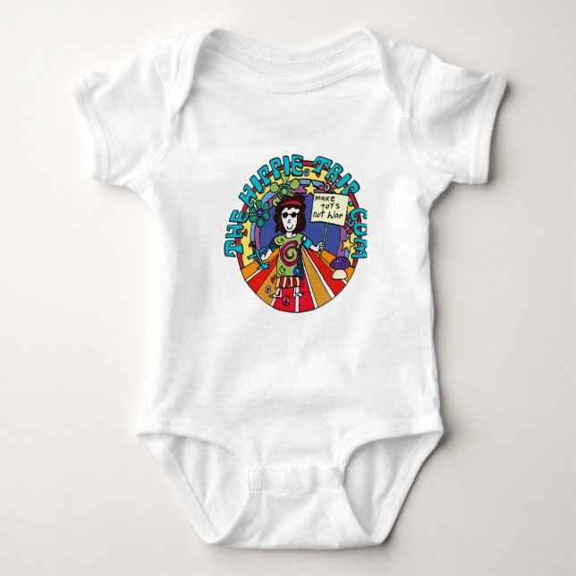 Baby Boy bekommt seinen Hippie On! Baby Strampler (Vorderseite)