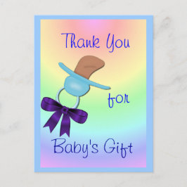 Baby Boy Binkie Danke Postcard - anpassen Postkarte