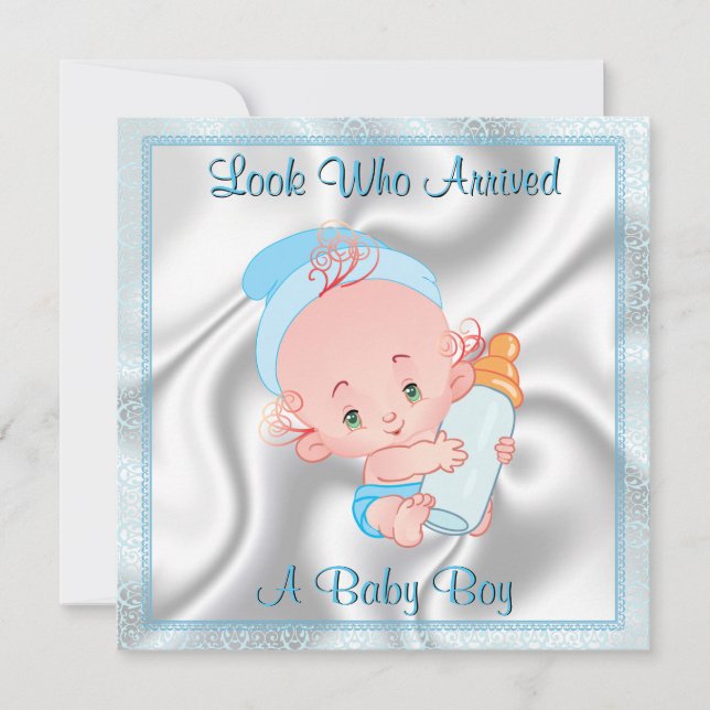 Baby Boy Birth Ankündigung (Vorderseite)