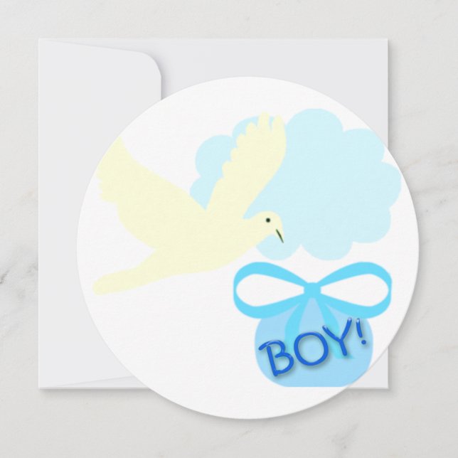 Baby Boy Birth Announction Grußkarten Karte (Vorderseite)