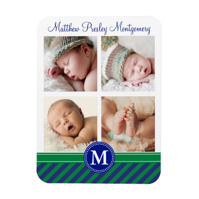 Baby Boy Birth Keepake Personalisiertes Foto Magnet (Vertikal)