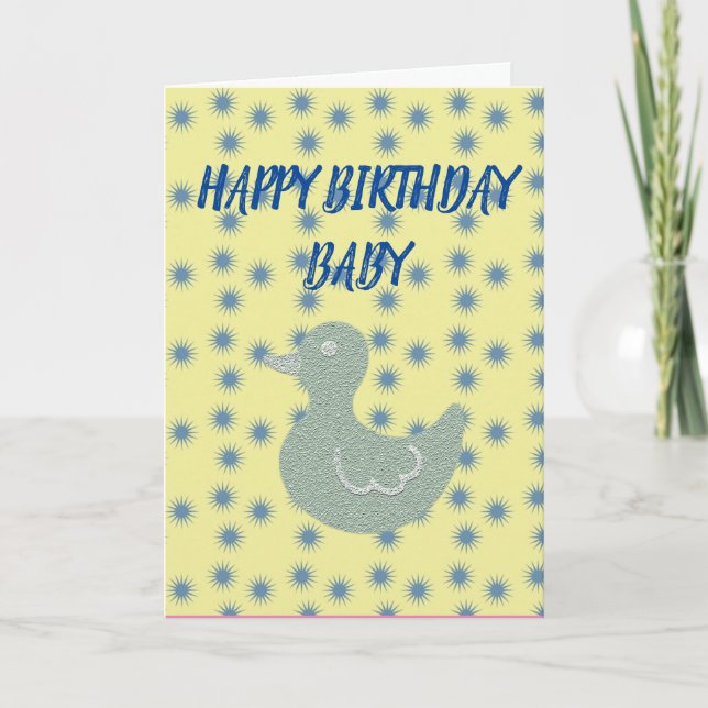 Baby Boy Birthday Grußkarte Karte (Vorderseite)