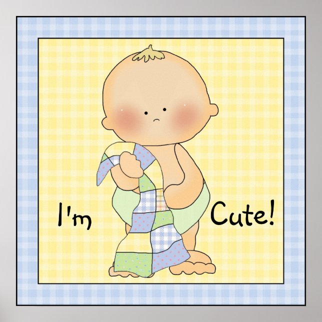 Baby Boy Blanket Poster Art Print (Vorne)