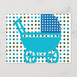 Baby BOY BLAUE Carriage Design Angesagte Geschenke Postkarte