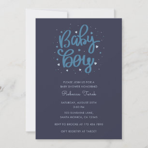 Baby Boy Blue Baby Shower Einladung