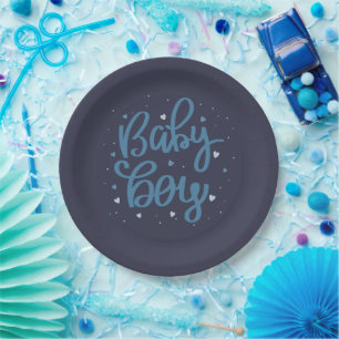 Baby Boy Blue Baby Shower Pappteller