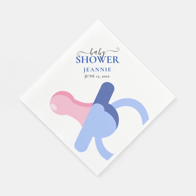 BABY BOY BLUE BINKY BABY SHOWER Napkins Serviette (Ecke)