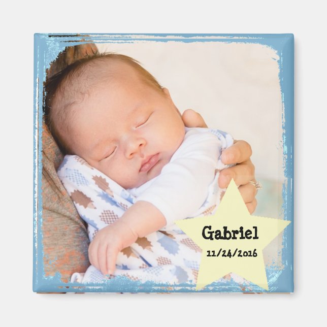 Baby Boy Blue Foto Magnet (Vorne)