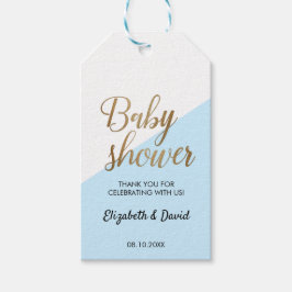 Baby Boy Blue Gold Vielen Dank für Ihre Kinderdusc Geschenkanhänger