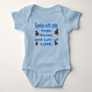 Baby Boy Blue Handy mit Liebe-Outfit Strampler