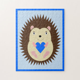 Baby Boy Blue Heart Igel