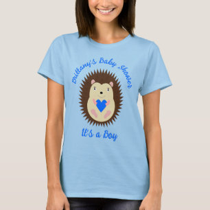 Baby Boy Blue Herz Igel Baby Shower T-Shirt