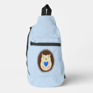 Baby Boy Blue Herz Igel Crossbody Bag