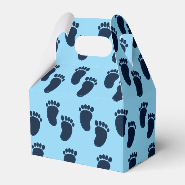 Baby Boy Blue Imitats Stickerei Print Pattern Geschenkschachtel (Vorderseite)
