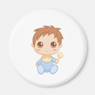 Baby Boy Blue Jumpsuit Magnet