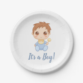 Baby Boy Blue Jumpsuit Pappteller