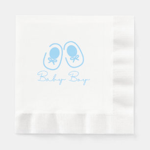 Baby Boy Blue Schuhe Baby-Party Serviette