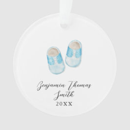 Baby Boy Blue Schuhe Weihnachts Akronylic Ornament
