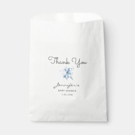 Baby Boy Blue Watercolor Florals Baby Dusche Geschenktütchen