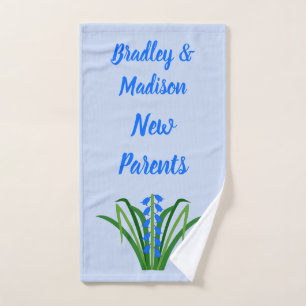 Baby Boy Bluebell Blumen Frühling Benutzerdefinier Handtuch