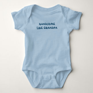 BABY BOY BODYSUIT HANDSOME WIE GRANDPA STRAMPLER