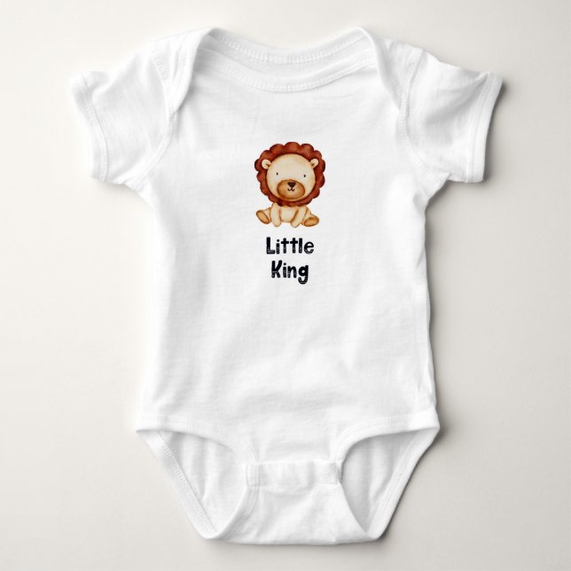 Baby Boy Bodysuit Little King Baby Strampler (Vorderseite)