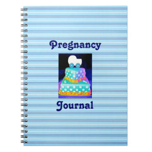 Baby Boy Buggy Cake Pregnancy Journal Notizblock