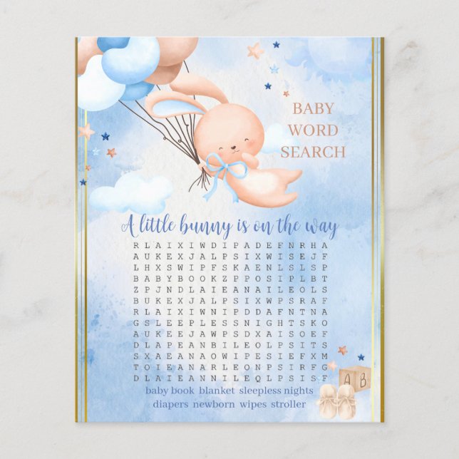 Baby Boy Bunny Baby Showspiel (Vorderseite)