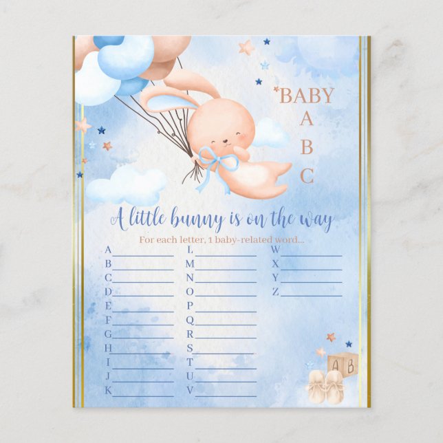 Baby Boy Bunny Baby Showspiel (Vorderseite)
