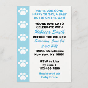 Baby Boy - Chien Thème Baby Shower Invitations