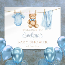 Baby Boy Clothesline Babydusche Begrüßungszeichen