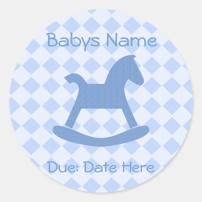 Baby Boy Collection Runder Aufkleber (Vorderseite)