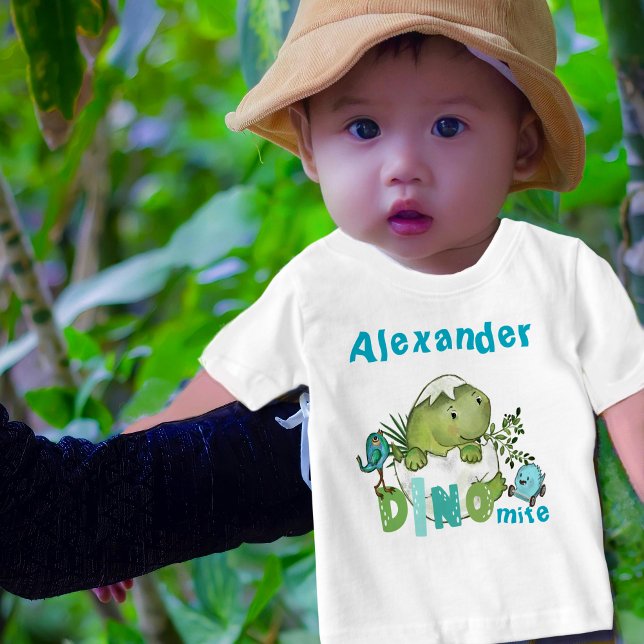 Baby Boy Dinosaur DINO Mite T-shirt personnalisé (Custom Baby Boy Dinosaur DINO Mite T-Shirt )