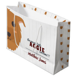 Baby Boy Dog Maroon Große Geschenktüte