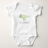 Baby Boy Doodle T-Rex Dinosaur mit Name
