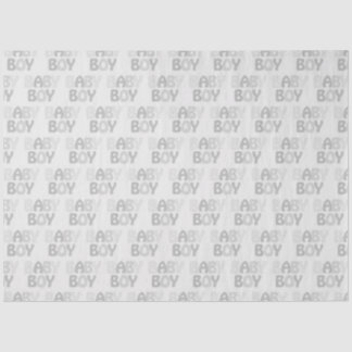 Baby Boy Dotty Letters Gray Seidenpapier