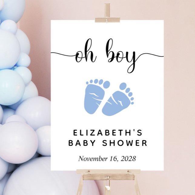 Baby Boy Dusche Blue Feet Empfang Acrylschild (Von Creator hochgeladen)