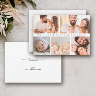 Baby Boy Dusche Collage Einfach Dankeskarte