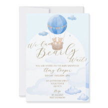 Baby Boy Dusche Einladung Blue Bären Thema