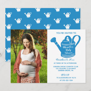 Baby Boy Dusche Foto Wasserkocher Einladung