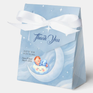 Baby Boy Dusche laden Mondlicht Sterne Wasserfarbe Geschenkschachtel
