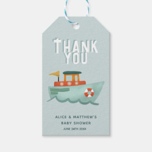 Baby Boy Dusche Nautical Blue Geschenkmarke Geschenkanhänger