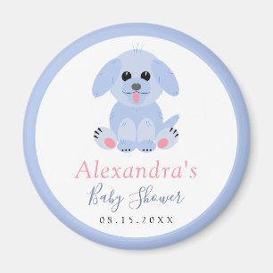 Baby Boy Dusche Personalisiert Puppy Blue Magnet