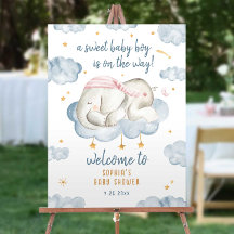 Baby Boy Dusche Willkommen / Lieblingszeichen - El