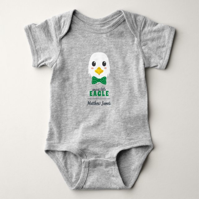 Baby Boy Eagle Green Bodysuit Baby Strampler (Vorderseite)